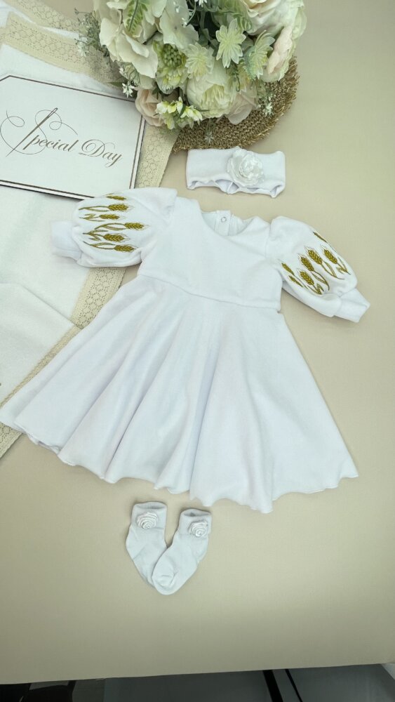 Хрестильний набір для дівчинки «Етно-стиль»