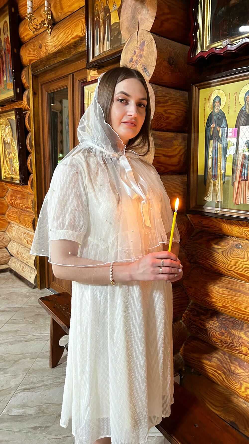 Палантин из фатина «Жемчужная роса»