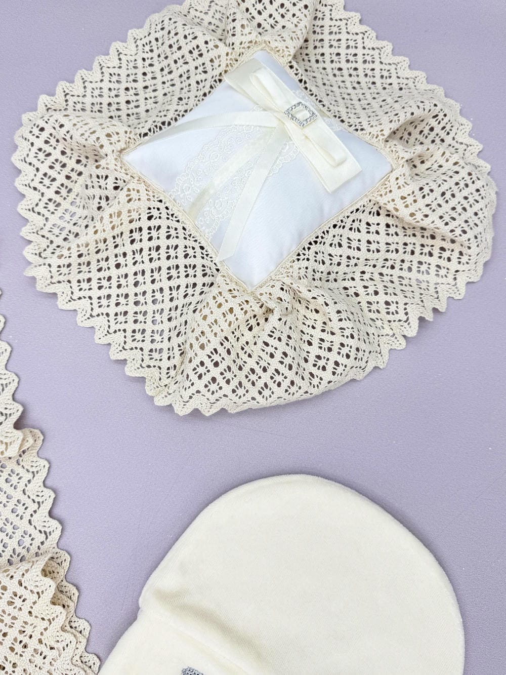 Полный набор для Таинства Крещения «Благословение Ангела»: крыжма, одежда, аксессуары