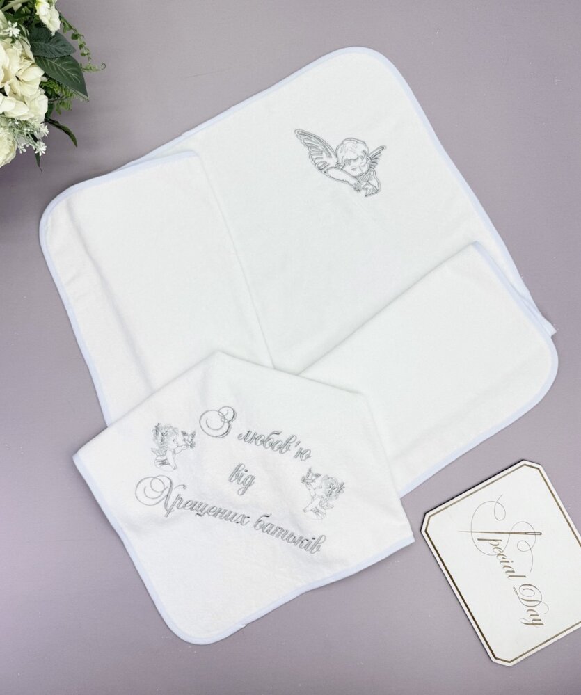 Велюровая крыжма «Серебряный Ангел»