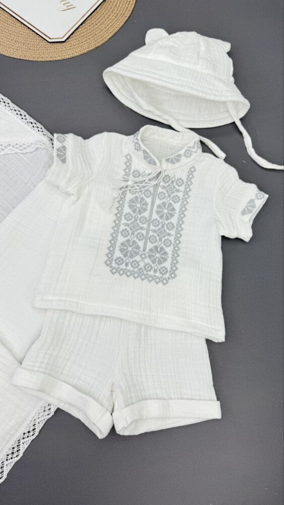 Крестильный набор «Серебряный Муслин»