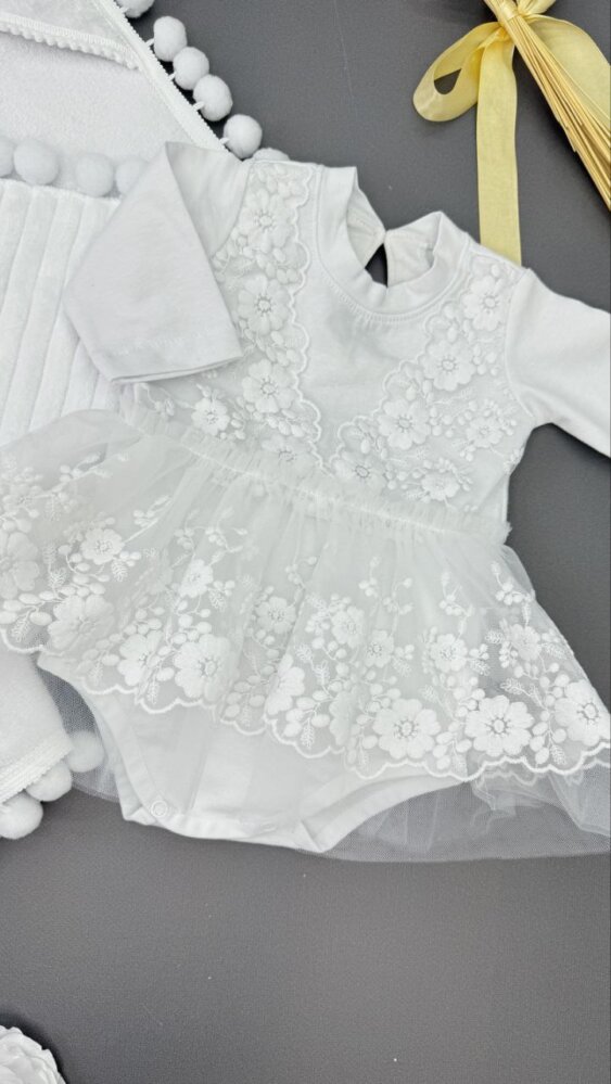Платье-боди «Белый Цветок»