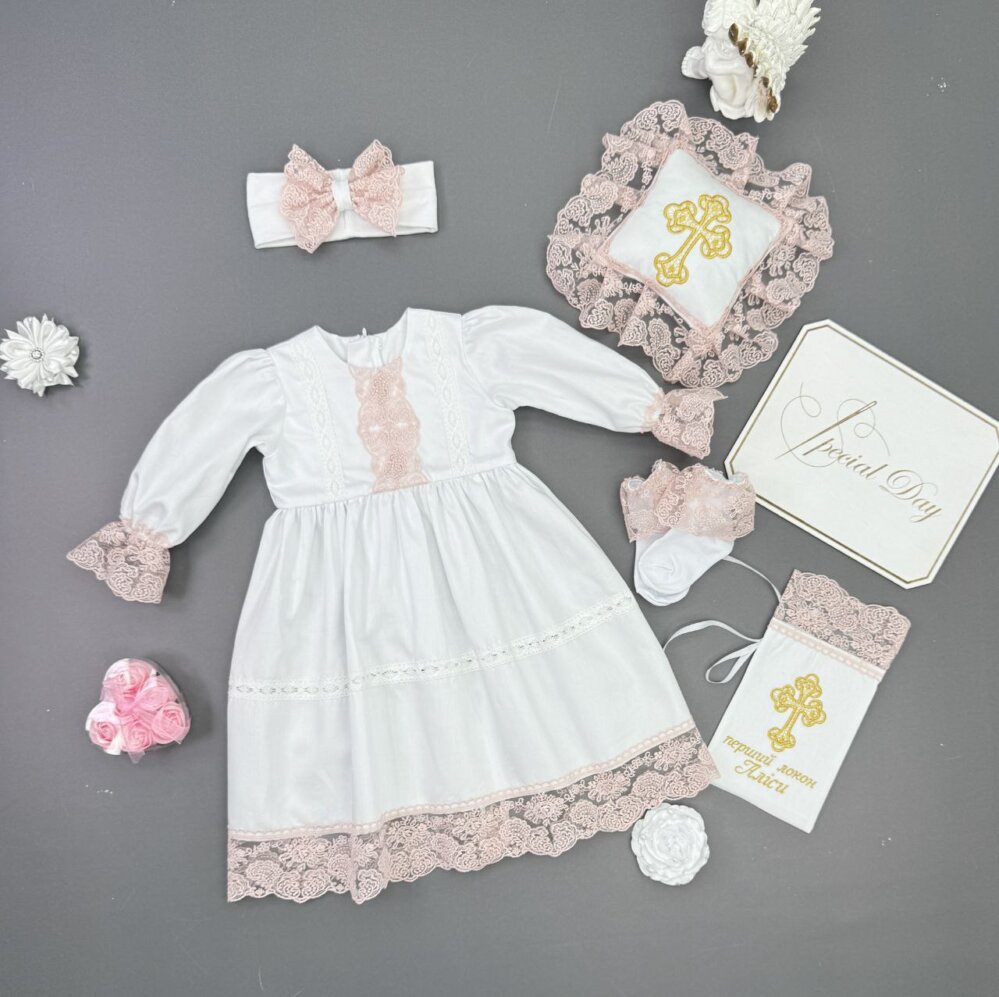 Крестильный набор «Розовая Жемчужина»