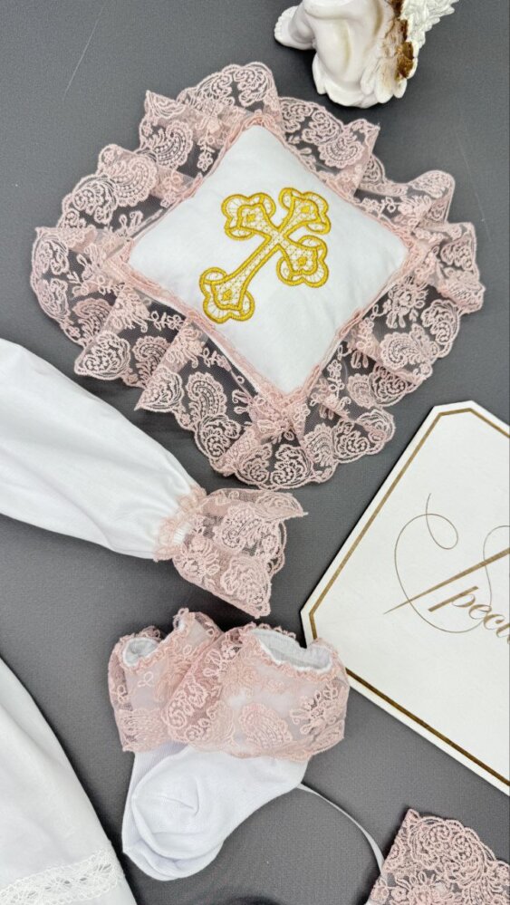 Крестильный набор «Розовая Жемчужина»