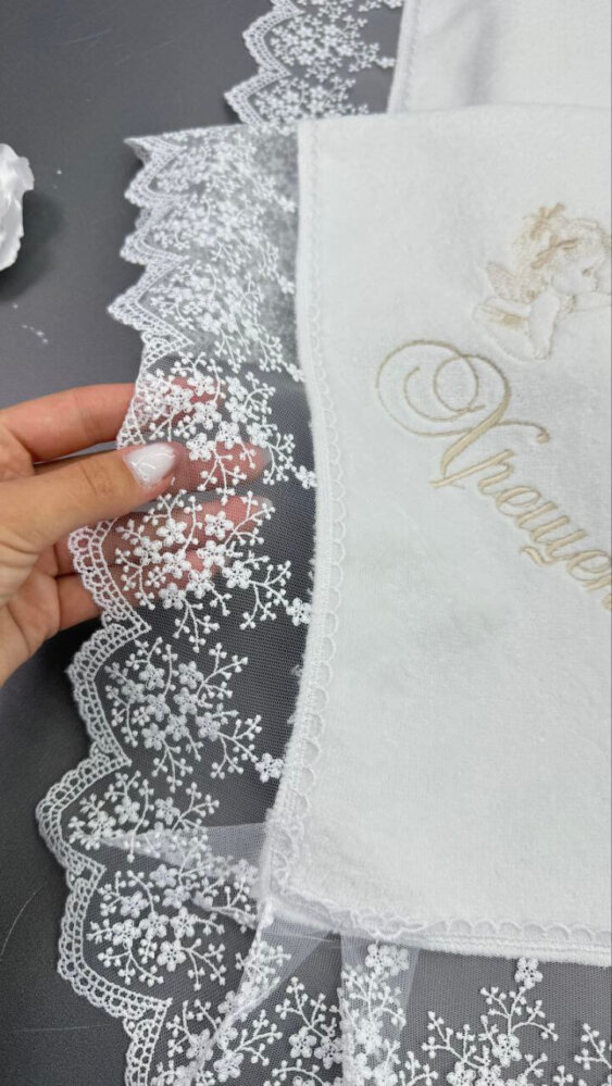 Крестильная крыжма «Кремовая Элегия»