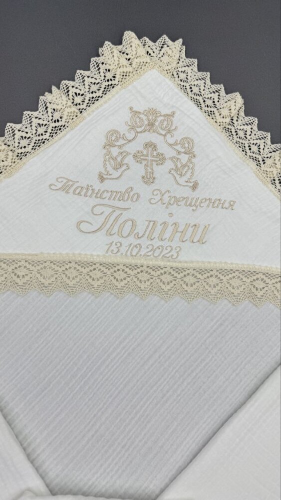 Крестильный набор «Муслиновая Нежность»