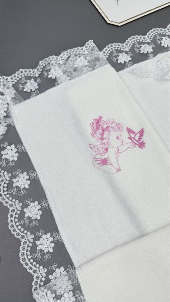 Крестильный набор «Розовый Ангел»