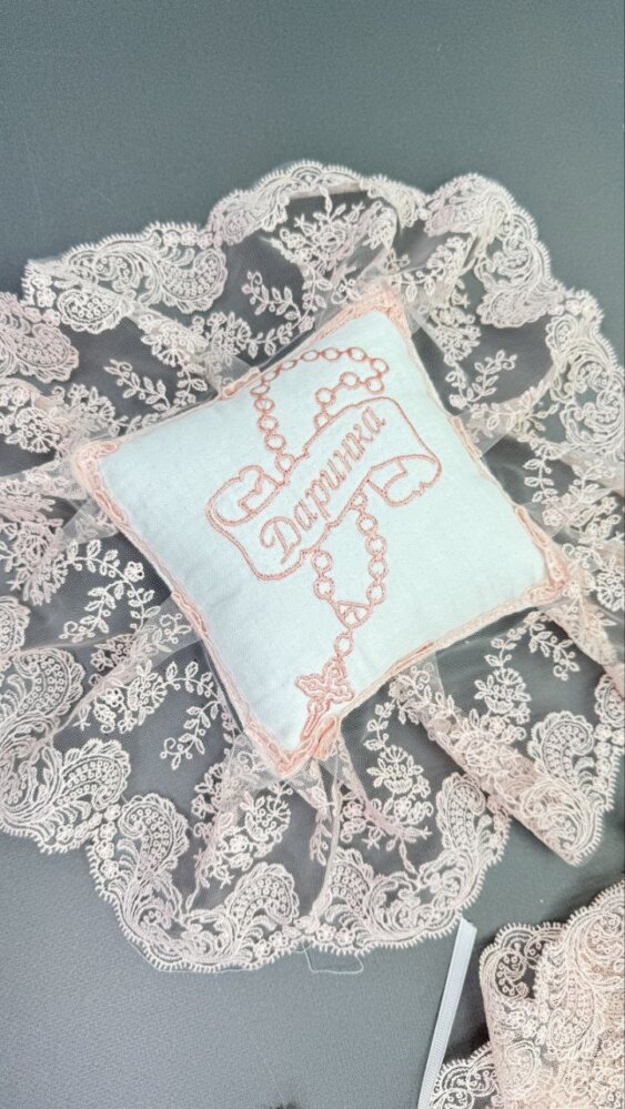 Подушечка під хрестик «Рожева Ніжність»