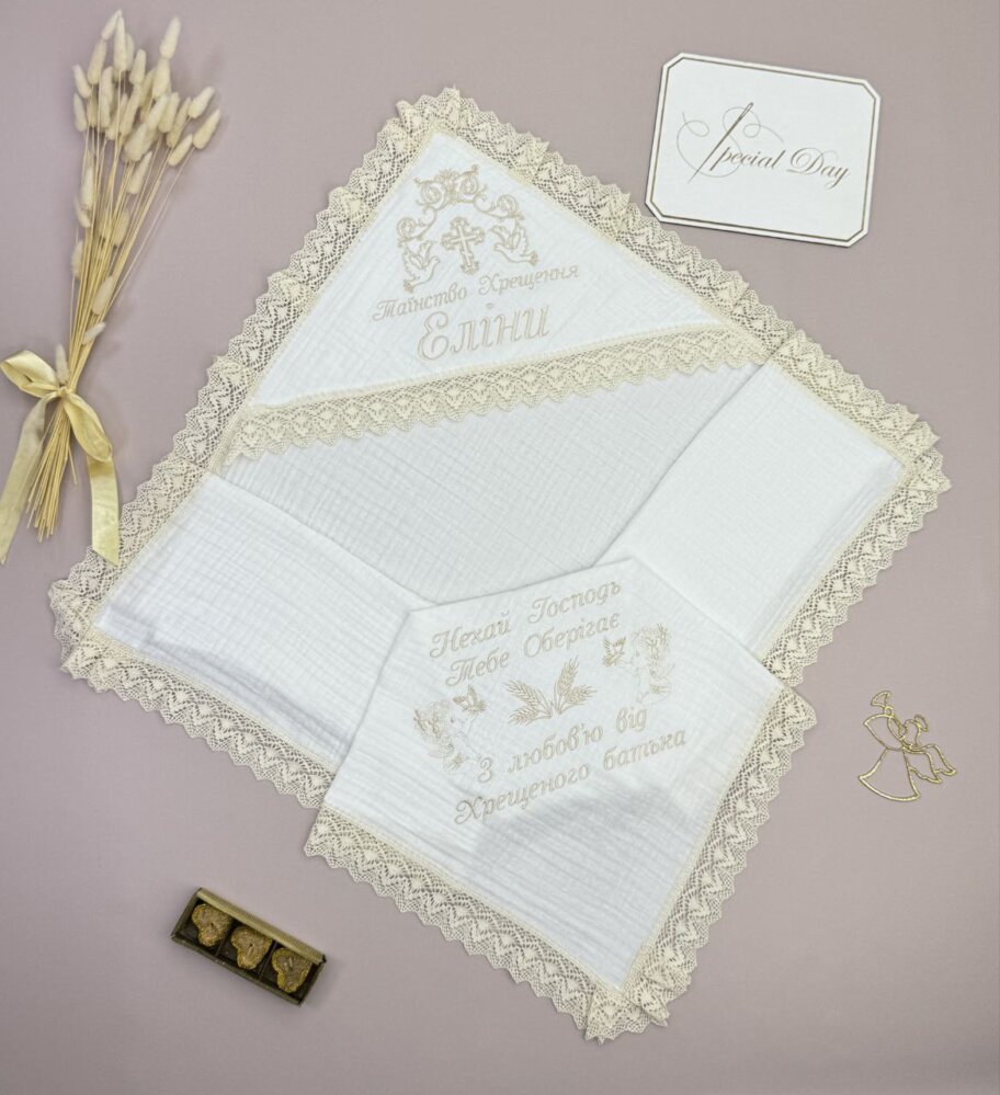 Муслиновая крыжма «Кремовая Нежность»