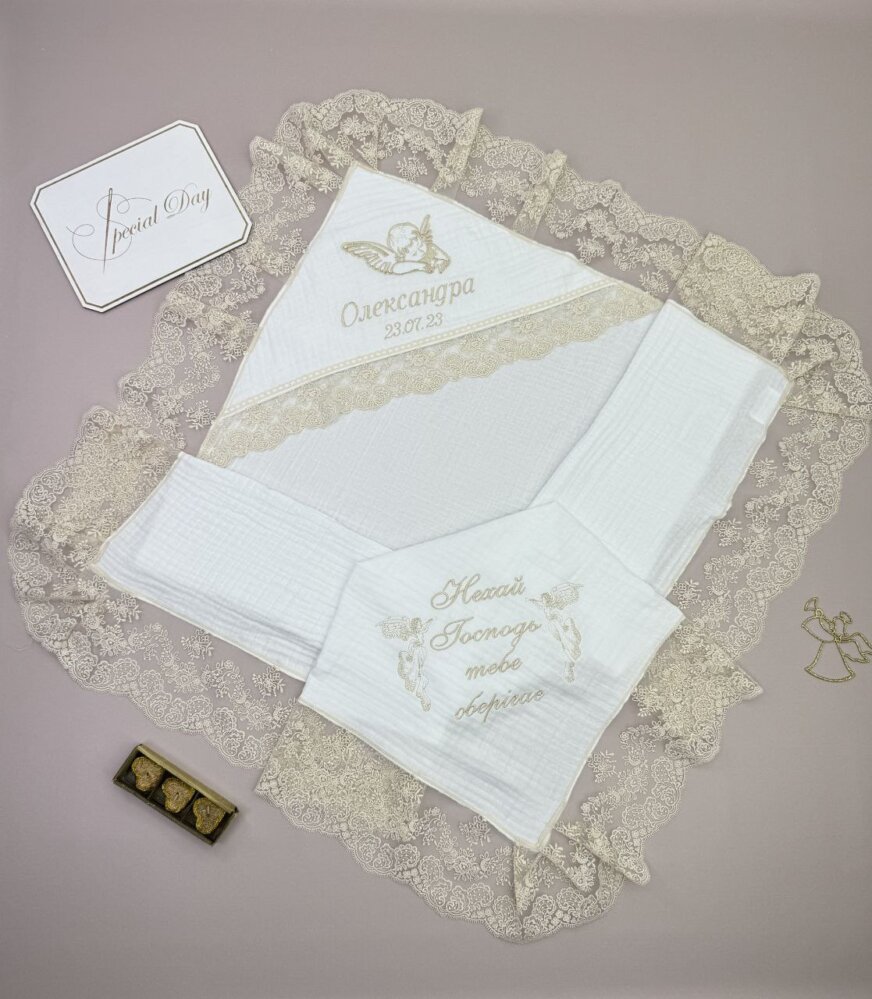 Муслиновая крыжма «Кремовая Нежность»