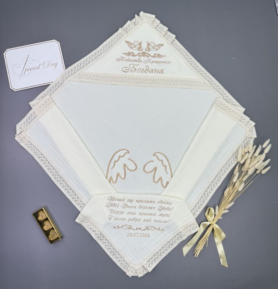 Муслиновая крыжма «Ангельский Оберег»