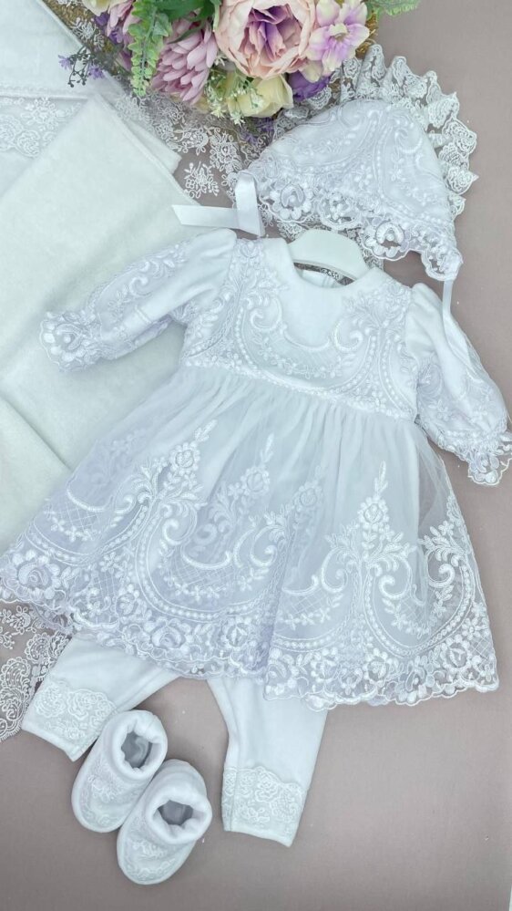 Розкішний хрестильний набір «Ажурне Сяйво»