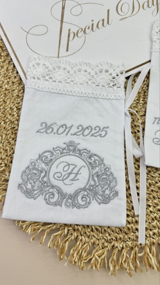 Вишуканий персоналізований мішечок «Срібна Мить»
