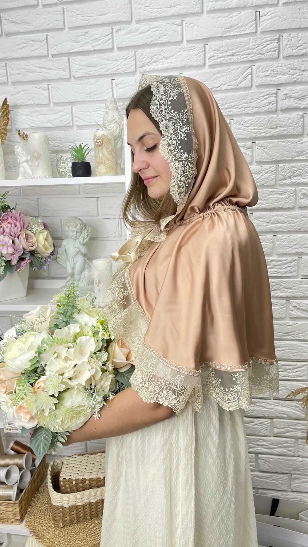 Шёлковый палантин для храма «Покров Благодати»