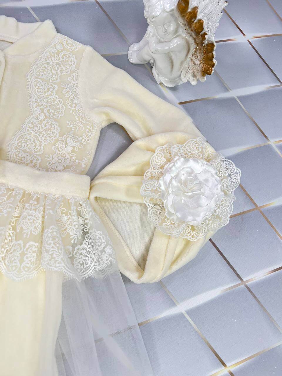 Крестильный комплект для девочки «Цветочная фея»