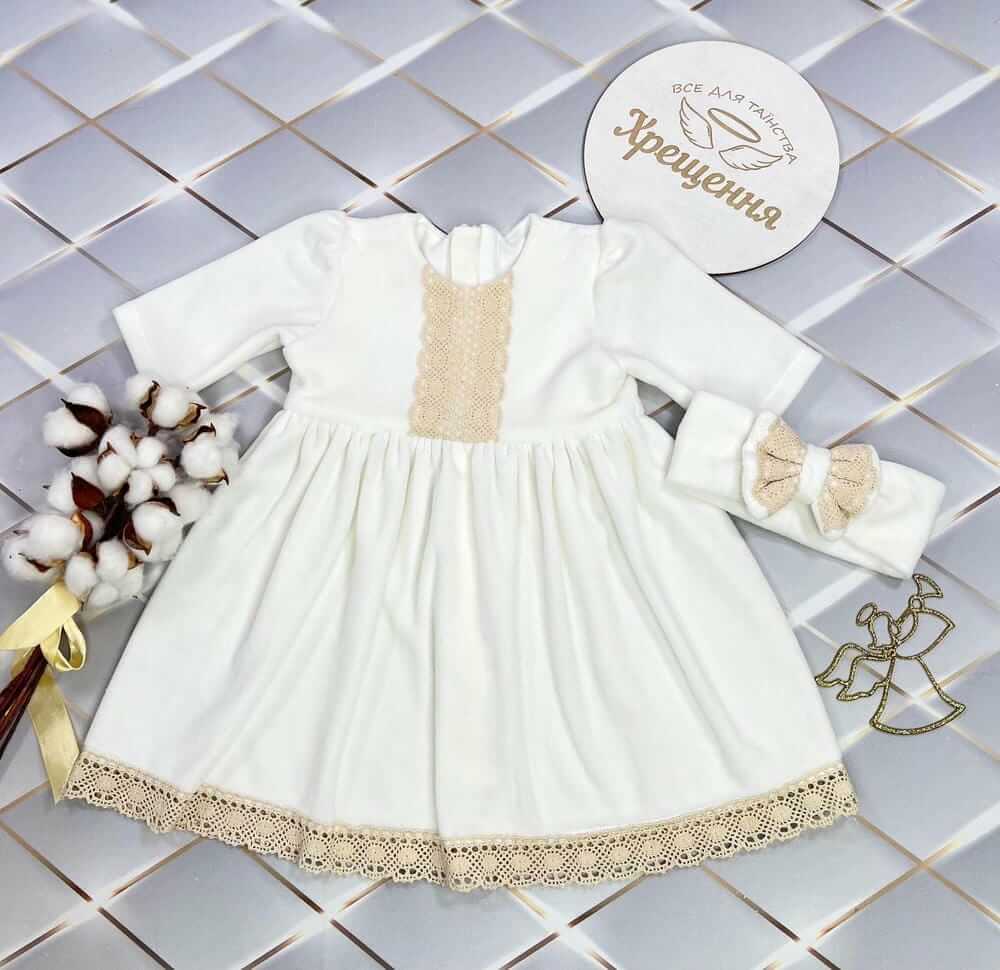Набор крестильной одежды для девочки «Нежность»