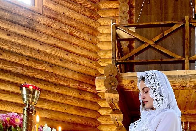 Палантин из шифона «Graceful Lace»: белоснежный с широким кружевом