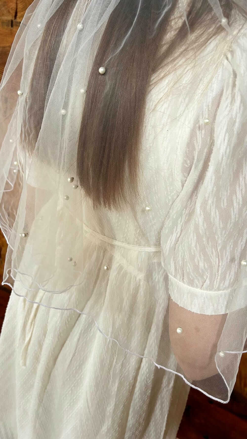 Палантин из фатина «Жемчужная роса»