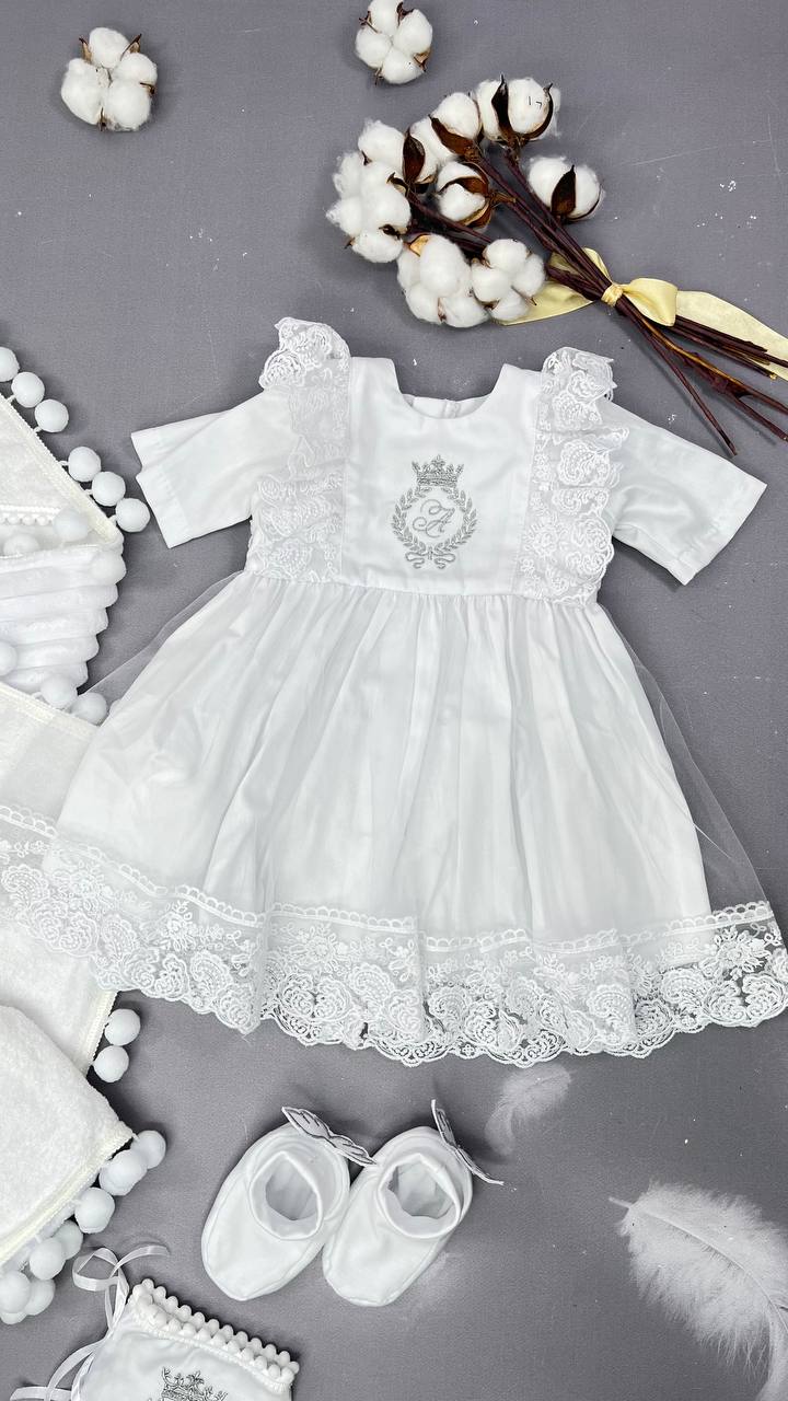 Набор для крещения девочки «Снежное Сияние» с одеждой