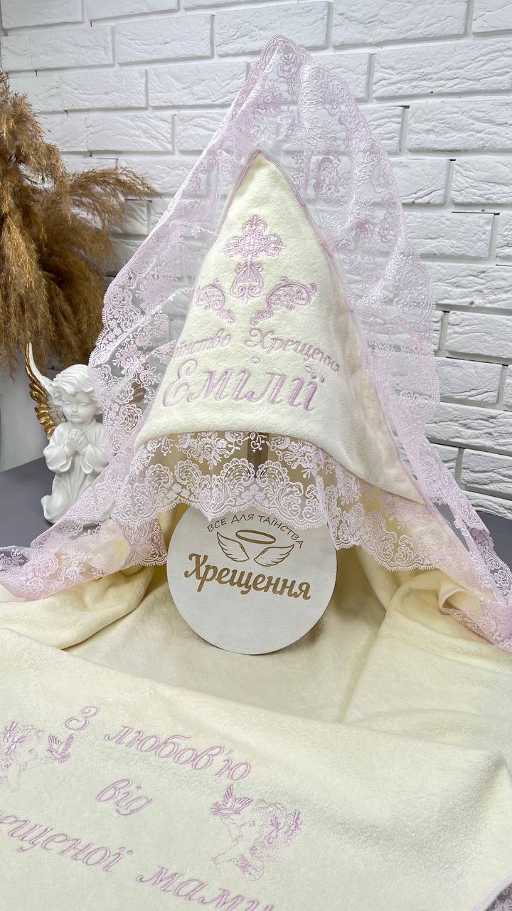 Именная крыжма для девочки «Peony Grace»