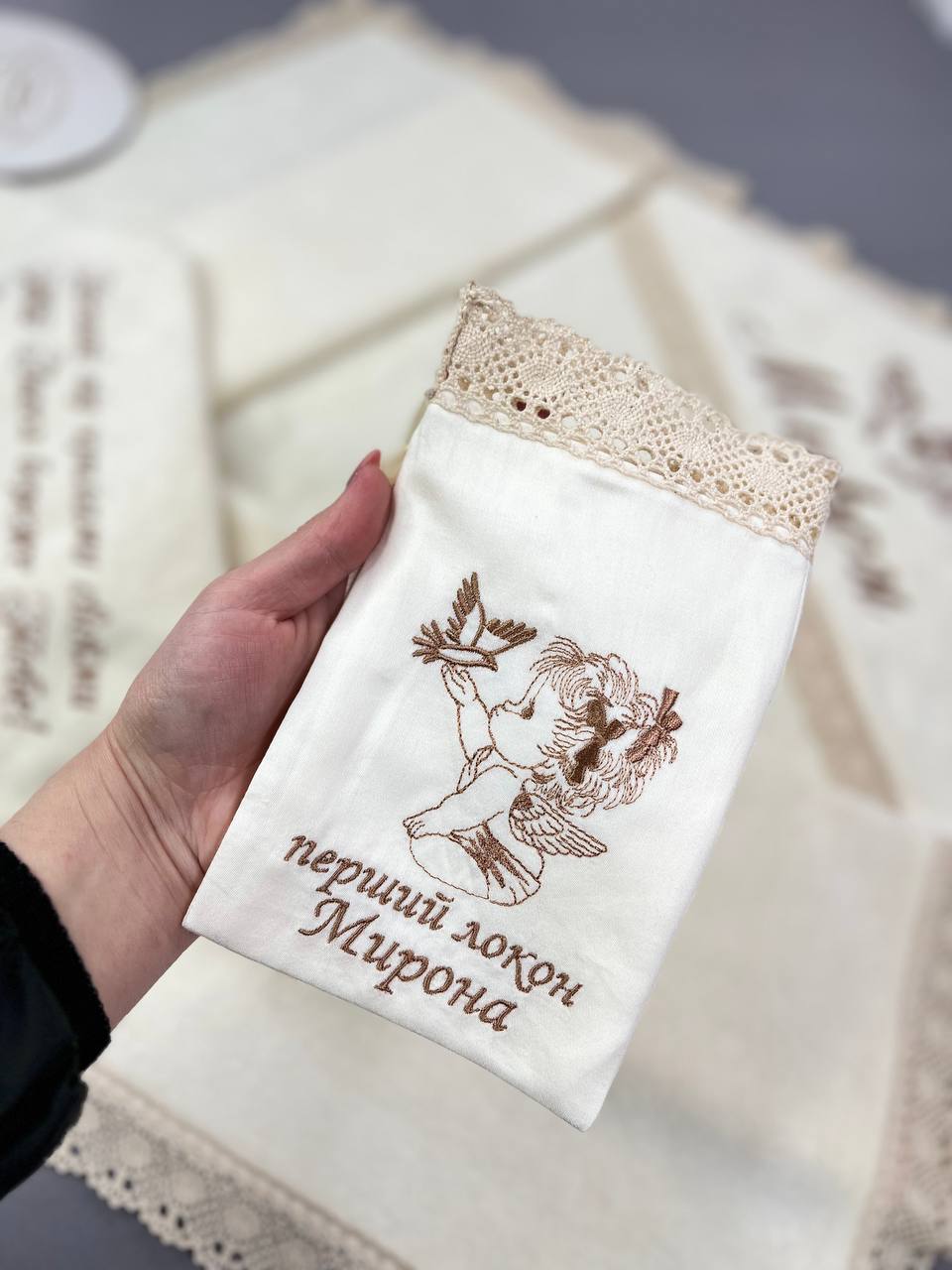 Мішечок для зберігання волосся на хрестини «Традиція»