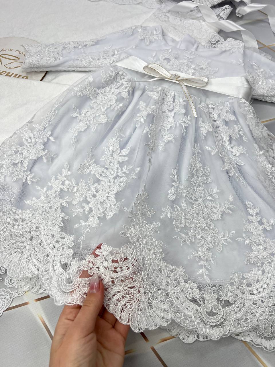 Крестильный набор для девочки «Гипюровая Роскошь»