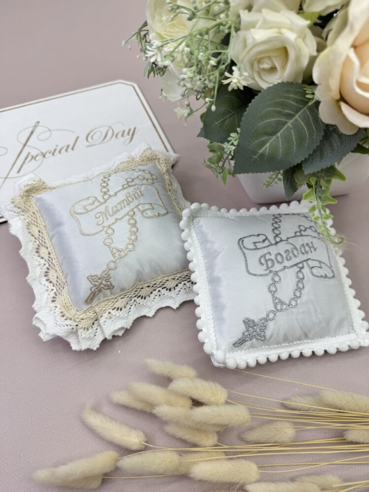 Набор из двух именных подушек «Нежный Дуэт»